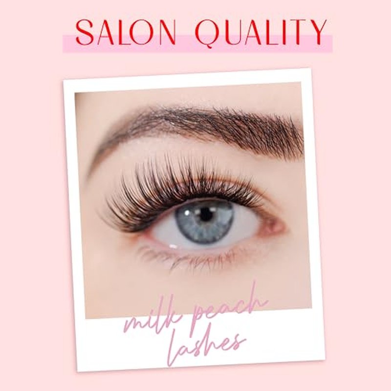 Lash Cluster At-Home Lash Extensions Kit / 10-16mm C-Curl Natural Glam / 60 Clusters/Bond & Seal Glue/milk peach¢â / Individual Cluster Lashes Soft Fluffy/DIY Salon-Quality Kit
