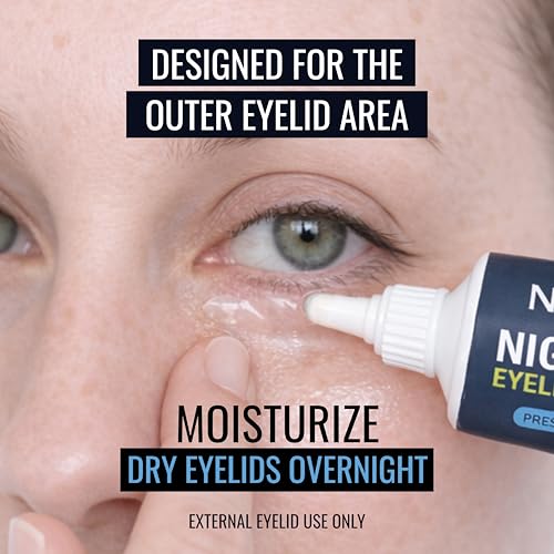 Nighttime Eyelid Moisturizer for Dry Skin - Preservative-Free Gel, 0.35 Oz