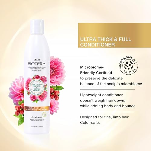 Biotera Ultra Thick & Full Volumizing Conditioner 32oz for Fine Hair - Vegan, Sulfate-Free, Color Safe