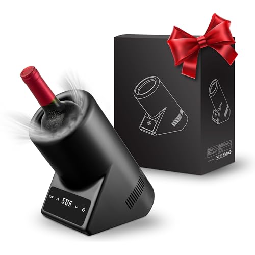 Electric Wine Chiller for Single Bottles - Keeps 750ml Wine & Champagne Cold Up to 24h