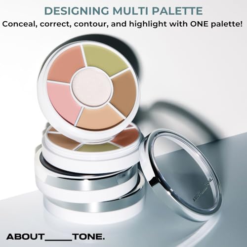 Multi-Function Concealer Palette with Contour Highlighter & Corrector for Flawless Skin