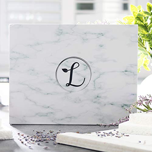 Spa Gift Set 100% Natural, Gift Box Includes: Bath Bomb, Bath Salt, Hand Soap, Scented Candle, Face Cloth and Gift Box. Best Gift for Her. (Lavender)