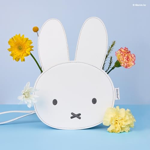 dearcloud Miffy Faux Leather Cosmetics Bag with Removable Wristlet Strap ? Travel Case & Purse (Shaped like Miffy)