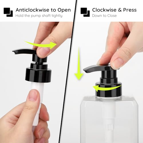 Clear 3-Pack 33.8oz Refillable Shampoo, Conditioner & Body Wash Dispensers