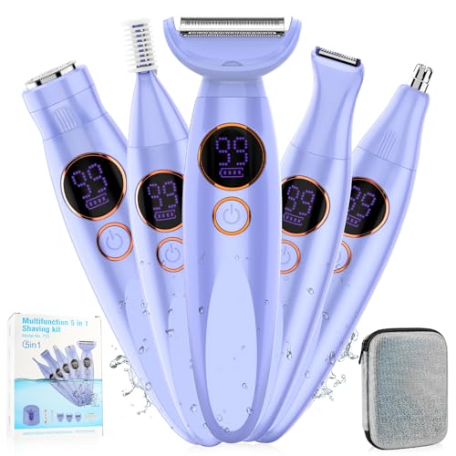 Dumite 5-in-1 Waterproof Women’s Bikini & Facial Trimmer - Purple