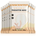 GIRLEARLE Unscented Paraffin Wax Refill Set 10x200g for Hands & Feet, Dry Skin Relief, Moisturizing, Compatible with All Wax Machines - White