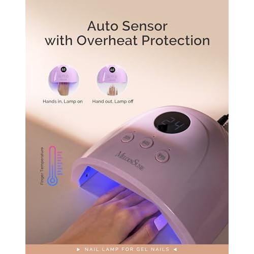 MelodySusie UV Nail Lamp, Plus30F UV Light for Gel Nails LED Nail Dryer with 3 Timer, Portable Nail Drill 30000 RPM,Professional Rechargeable Electric Nail File,