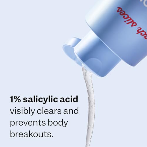Peach Slices - Breakout Banisher Body Wash (6.09 oz) - 1% Salicylic Acid & Glycolic Acid - Clear & Prevent Body Breakouts - Niacinamide & Cucumber - Vegan, Cruelty Free, Korean Skin Care & Beauty