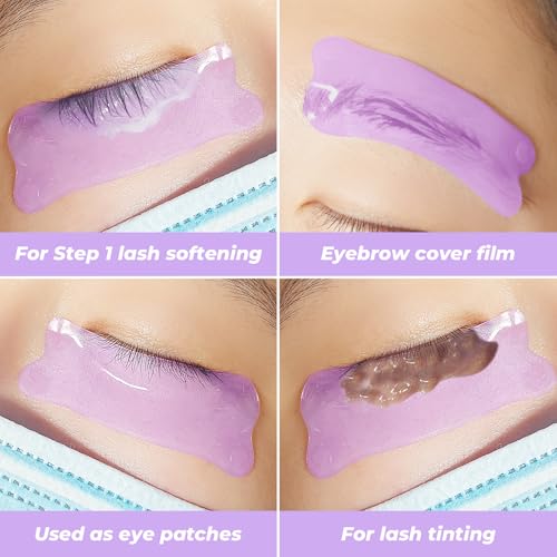 PERMANIA Lash Lift Pads Softening, 2Pcs Professional Korean Lash Lift Ultra Thin Eyebrow Covering Film (Orange)