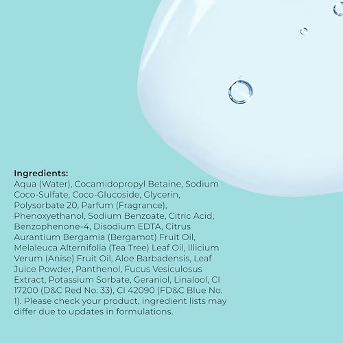 TEMPLESPA La La Lagoon Luxury Bath & Shower Gel 5 Fl Oz – Paraben-Free & Vegan