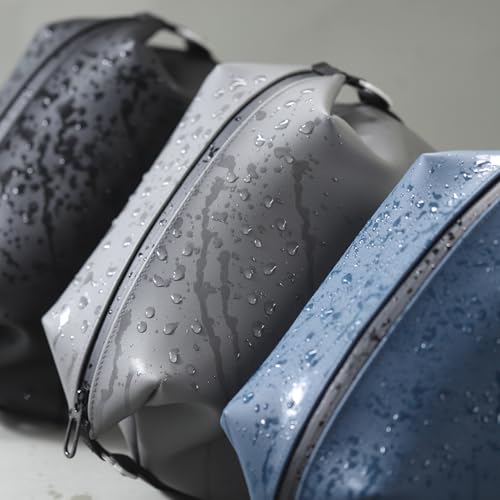 Silicone Travel Toiletry Bag 6L Waterproof Cosmetic Organizer Navy 13 Inch