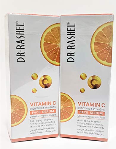 Dr Rashel Vitamin C Face Serum with Hyaluronic Acid & Collagen Eye Masks - Anti-Aging, Firming, Hydrating - Pack of 2
