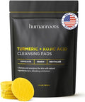 Turmeric Kojic Acid Cleansing Pads with Vitamin C - Exfoliating Face Pads for All Skin Types (30 Pads)