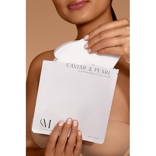CSM Caviar & Pearl Face Mask ? Luminous Hydrated Skin ? Reduces Fine Lines & Wrinkles, Brightens Complexion, and Strengthens Skin Barrier ? 5 Individually-Wrapped Masks
