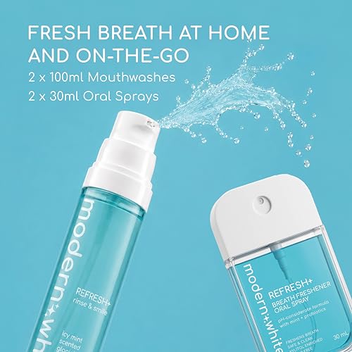 Modern Whites Alcohol-Free Mint Mouthwash & Oral Spray Pack – Travel & Daily Use