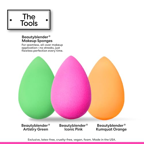 Beautyblender Bouncehaus Essentials Set - 3-Piece Makeup Sponge Set - Limited Edition - Latex-Free, Reusable, for Foundation, Concealer, Powder, BB Cream & Flawless Airbrush Finish