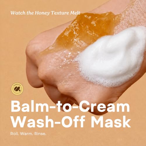 Nutseline Honey Face Mask with Glycerin & Sea Buckthorn Oil - 3.52 oz Wash-Off Warm Mask for Dry Skin
