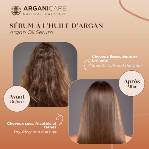 Arganicare Argan Oil Serum with Jojoba Oil for Hair Growth & Frizz Control
