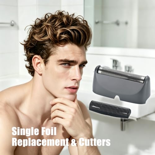Grey 2 Pack Replacement Foil & Cutters for BaBylissPRO UV FXLFS2 Series Shavers - Hypoallergenic