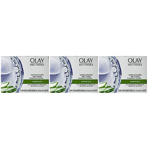 Unscented Olay Daily Gentle 5-in-1 Water-Activated Facial Cloths - 33 Count Pack of 3
