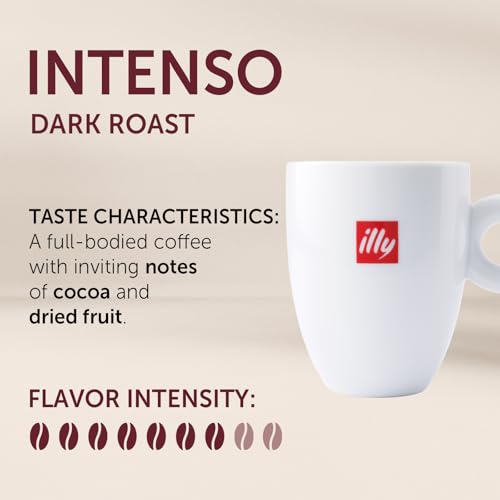 Illy Instant Coffee Intenso Dark Roast 3.3oz Pack of 6 - Bold Arabica Coffee