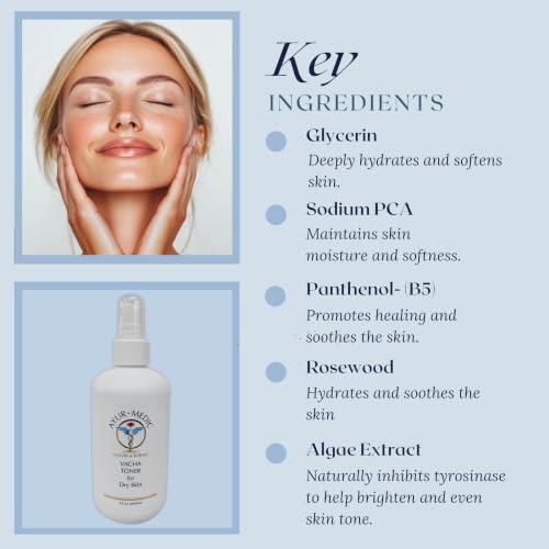 Vacha Toner for Dry and Mature Skin Hydrates & Diminishes Fine Lines