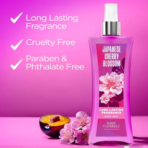 Cherry Fantasy Body Spray - 8 Oz Japanese Cherry Blossom Fragrance - Body Fantasies