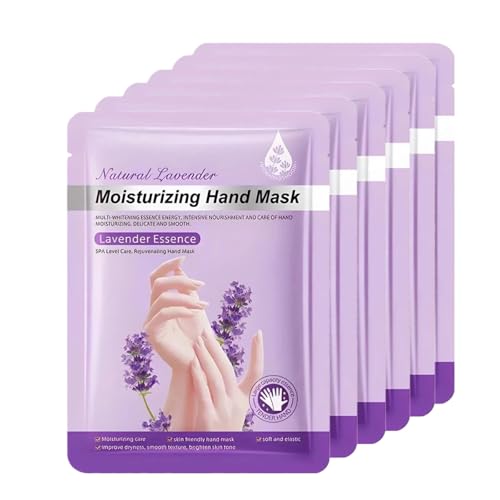 Moisturizing Hand Masks Set - Hydrating Collagen Gloves for Dry Skin, Lavender Scent