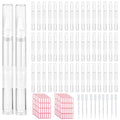 50 Pack 3ml Clear Twist Nail & Lip Oil Applicator Pens with Brush & Labels