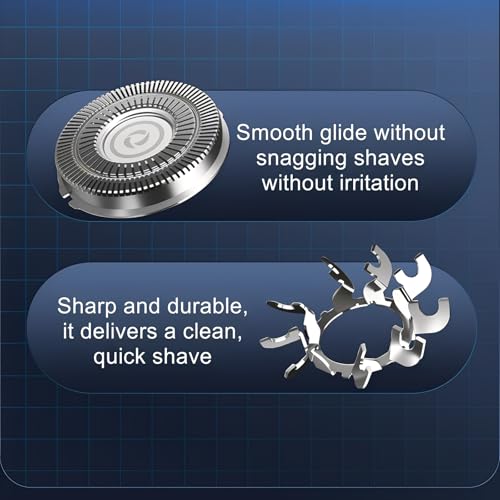 Gold 2-Pack Replacement Heads for SHPAVVER & Cyruzi 5-in-1 Electric Shavers