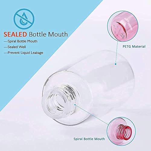 AMORIX 100ml Fine Mist Spray Bottle 6PCS Empty Spray Bottles and 6PCS 60ml Travel Spray Bottle Bundle