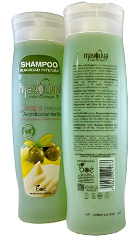 4-in-1 Hair Repair Set with Olive Oil & Protein - Shampoo, Leave-In, Treatment & Shine Drops