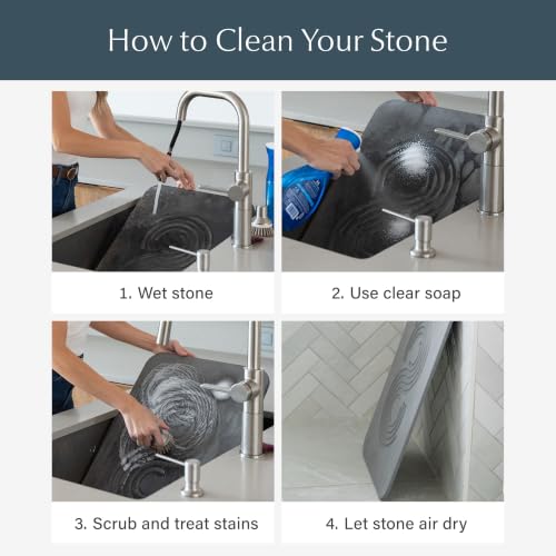Dorai Stone Bath Mat Rain Sandstone 23.6"x15.4" - Non-Slip Fast-Drying Bathroom Floor Mat - 1 Pack