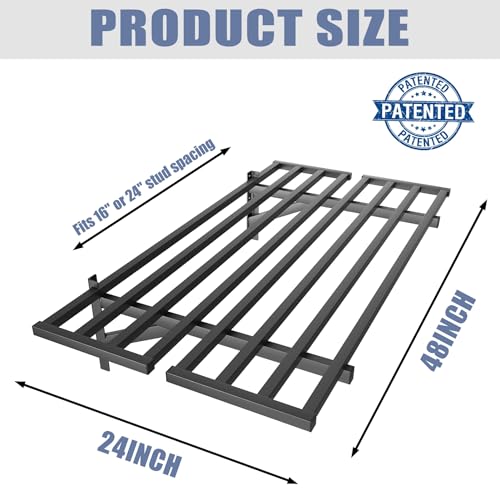 Heavy Duty Wall Shelves 2x4 ft Black - Garage & Storage Shelving