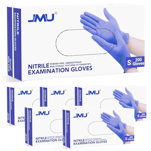 Small Nitrile Exam Gloves - Violet Blue, 3.5 Mil Disposable Medical Gloves, 200 Pack