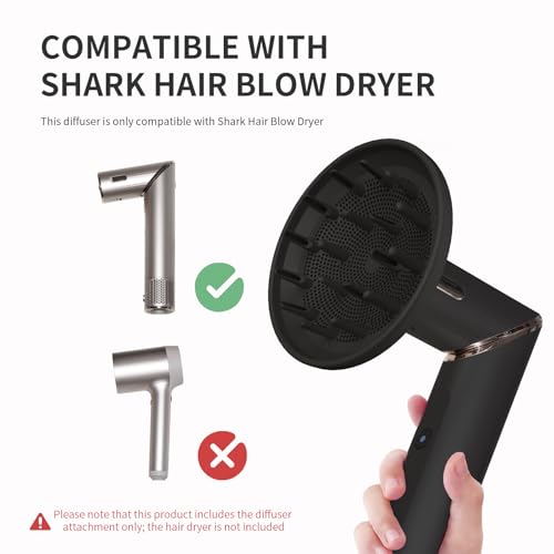 Black Diffuser Attachment for Shark FlexStyle HD430 Hair Dryer