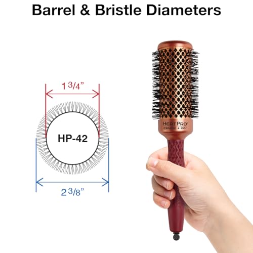 Olivia Garden HeatPro 1 3/4-Inch Round Thermal Hair Brush - Not Electrical, Heat Resistant up to 550°F