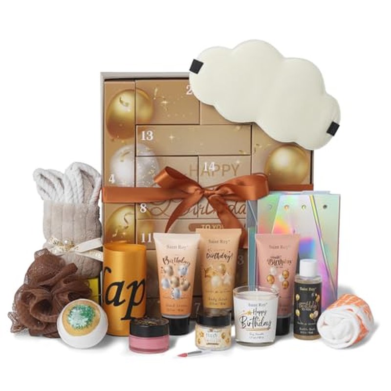 Birthday Gifts for Women, Birthday Spa Gift Basket for Women & Men, Luxury Birthday Spa Gift Box, Rich Bath Essentials, Butter, Candle, happy birthday gifts box for women bath and body care
