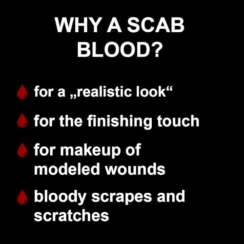 Scab Blood, Clotted Blood with 1 Sponge Makeup Kit for Halloween, Carnival, Parties, Cosplay, Vampire, Zombie