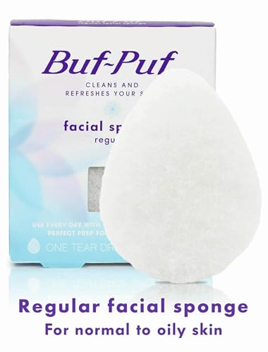 Buf-Puf Facial Sponge Pack of 5 - Gentle Exfoliating Deep Clean & Makeup Remover - 1 Count Variation