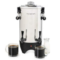 45-Cup Coffee Urn Dispenser with Double Dripless Faucet - Quick Brewing, Stainless Steel - Variation of THIS listing