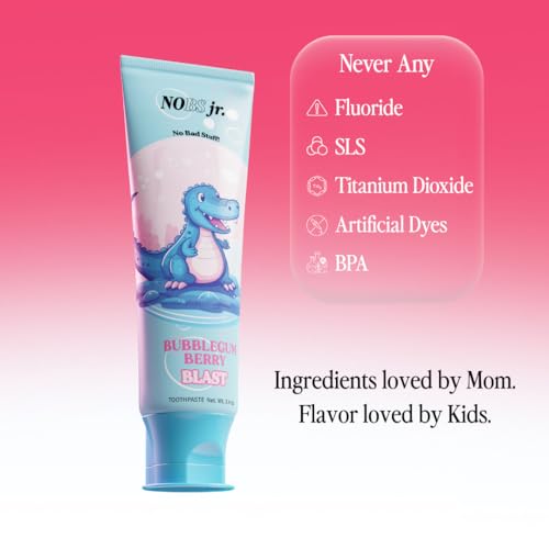 Nano Hydroxyapatite Kids Toothpaste Bubblegum Berry - Fluoride & SLS Free, 3.4 Fl Oz Pack of 2