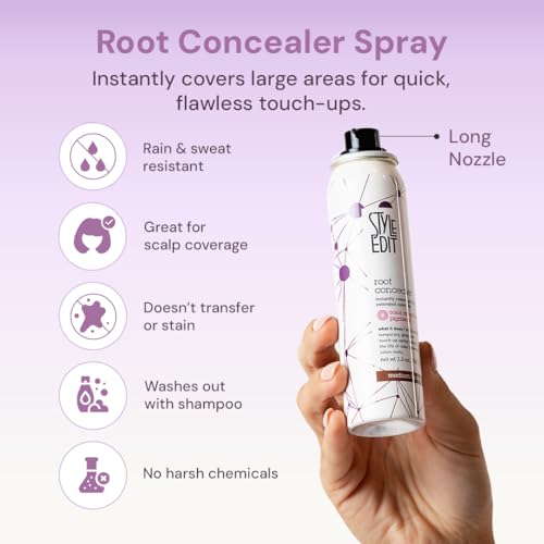 Root Touch Up Spray for Dark Brown Hair - 2 oz Temporary Gray Concealer