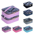 UOZL 2-Pack Pink Clear Nail Polish Organizer Holds 60 Bottles Travel Cosmetic Case