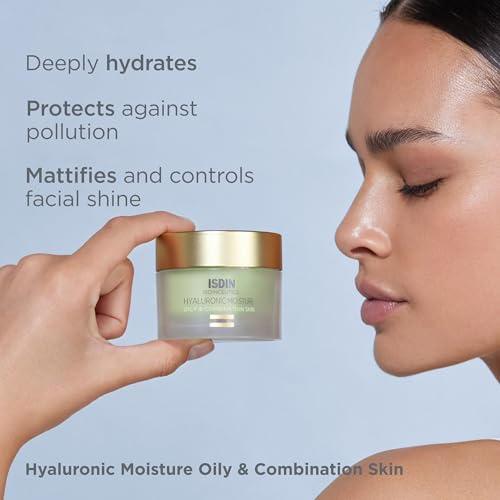 ISDIN Hyaluronic Moisture Oily & Combination Skin Mattifying Face Moisturizer Standard