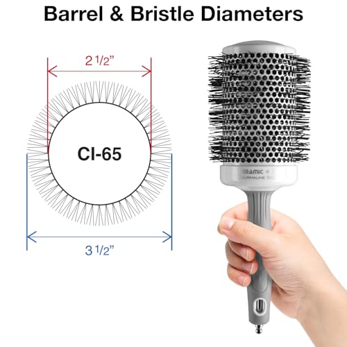 Olivia Garden Ceramic + Ionic Round Thermal Hair Brush 3.5