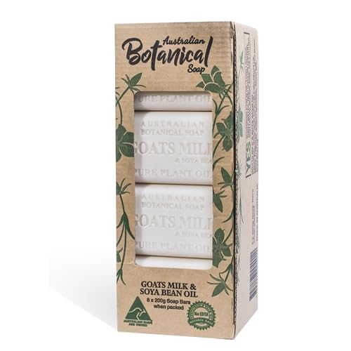 Goat's Milk & Soya Bean Organic Soap Bars - Pack of 8, 6.6 oz, Sensitive Skin