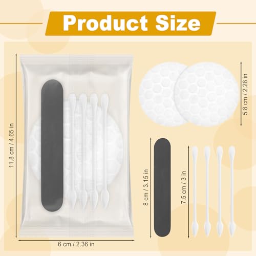 Bulk Hotel Travel Hygiene Kit with Cotton Pads & Swabs - 200 Sets - Disposable & Individually Wrapped - Hospitality & Homeless Care Supplies