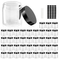 40 Pack 4 Oz Leak-Proof Plastic Travel Containers with Lids - Clear Cosmetic Jars