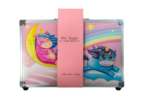 Pink Makeup Kit with Train Case for Teens - 40 Piece Beginner Cosmetic Set